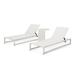 Noble House Modesta Outdoor Aluminum Lounge Set with C-Shaped End Table White