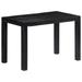 Anself Wooden Dining Table Mango Wood Dinner Table for Kitchen Dining Room Indoor Outdoor Use Furniture Black 46.5 x 23.6 x 29.9 Inches (L x W x H)