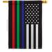 Us Thin Blue Green Red Line House Flag Service Armed Forces 28 X40 Double-Sided Decorative Vertical Flags Decoration Small Banner Garden Yard Gift