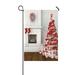 ECZJNT Fireplace Christmas Tree Garden Flag Outdoor Flag Home Party Garden Decor 12x18 Inch