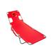 Ostrich Chaise Lounge Facedown Beach Camping Pool Tanning Chair Red