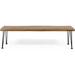 Noble House Zion 62 Industrial Wood Top Patio Dining Bench in Teak