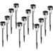 Solar Lights Outdoor Stainless Steel Outdoor Lights - 12Pack LED Landscape Lighting Outdoor Solar Lights Solar Powered Lights Solar Garden Lights for Pathway Walkway Driveway Yard & Lawn