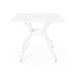 Noble House Phoenix 37 Square Aluminum Patio Dining Table in White