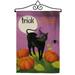 Halloween Cat Garden Flag - Set Wall Hanger Fall Witch Trick or Treat Spooky Night Black Season Autumntime Pumpkin - House Decoration Banner Small Yard Gift Double-Sided Made In USA 13 X 18.5