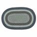 Colonial Mills 7 x 9 Blue and Black All Purpose Handcrafted Reversible Oval Outdoor Area Throw Rug