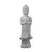 18 Gray Ceramic Standing Buddha Statue