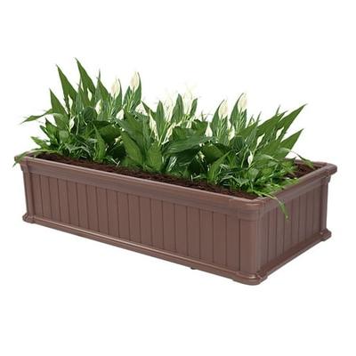 Get The Xelparuc Raised Garden Bed Set Planter Boxes For Outdoor Vegetables And Flower Gardening Blow Molded Planting Frame Dark Brown 23 823 811 8 From Walmart Now Accuweather Shop