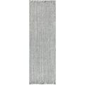 nuLOOM Courtney Braided Indoor/Outdoor Runner Rug 2 6 x 12 Salt and Pepper