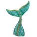 Stoneage Arts Inc 10.5 x 3 Green and Gold Wash Whale Tail Handmade Statue