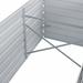 Suzicca Garden Raised Bed Galvanized Steel 126 x31.5 x31.3 Gray