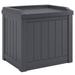 Suncast 22 Gal Outdoor Patio Small Deck Box with Storage Seat Cyberspace