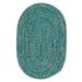 Colonial Mills 9 x 9 Turquoise Blue All Purpose Handmade Reversible Round Mudroom Area Throw Rug