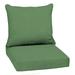 Arden Selections Outdoor Deep Seat Cushion Set 22 x 24 Water Repellent Fade Resistant 22 x 24 Moss Green Leala