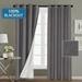 H.Versailtex 100% Blackout Grommet Textured Rich Material Faux Linen Curtains Panels(52 x 96 inches Gray)