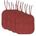 Aria Memory Foam Non-Slip Chair Cushion Pad with Ties 4 Pack - Multi Burgundy