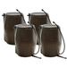 FCMP Outdoor 50-Gallon BPA Free Home Rain Water Barrel Brown (4 Pack)