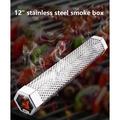 LNKOO Pellet Smoker Tube -12 Stainless Steel Wood Tube Smoke for Cold/Hot Smoking for All Electric Gas Charcoal Grills or Smokers - Ideal for Smoking Cheese Fish Pork Beef Nuts With brush