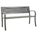 vidaXL Patio Bench 49.2 Steel Gray