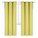 2-panels K68 yellow color 100 % blackout thermal light blocking drapes for sliding patio window curtain top grommets noise reducing 37 wide X 84 length each panel