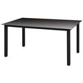 Garden Table Black 59.1 x35.4 x29.1 Aluminium and Glass