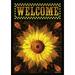 Toland Home Garden Leaf Flower Flower Welcome Flag Double Sided 28x40 Inch