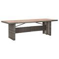 Patio Table 94.5 x35.4 x29.1 Poly Rattan and Solid Acacia Wood