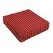 Humble and Haute Sunbrella Red Gold Stripe Indoor/ Outdoor Deep Seating Cushion by Humble + Haute 25 in w x 25 in d