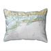 Betsy Drake Clearwater Harbor - FL Nautical Map Small Corded Indoor & Outdoor Pillow - 11 x 14 in.