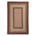 Colonial Mills 11 x 14 Red and Brown Geometric Braided Reversible Rectangular Area Throw Rug