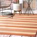 nuLOOM Heidi Multi Striped Indoor/Outdoor Area Rug 6 3 x 9 2 Terracotta