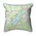 Betsy Drake 22 x 22 in. Cobbetts Pond - NH Nautical Map Extra Large Zippered Indoor & Outdoor Pillow