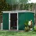 Outsunny Garden Storage Shed with Lockable Door 67.75 in x 110.25 in Green 38.67 sq ft
