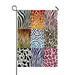 ECZJNT tiger zebra giraffe leopard cow cheetah colorful prints Garden Flag Outdoor Flag Home Party Garden Decor 28x40 Inch