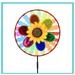 Fridja Windmill Rainbow Sequins Windmill Wind Spinner Lawn Pinwheels Colorful Sunflower Windmill Home Garden Yard Decoration Kids Toy