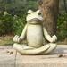 HI-LINE GIFT LTD. FROG SITTING IN LOTUS POSITION