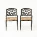 Noble House Austin Outdoor Dining Chair in Shiny Copper and Tuscany (Set of 2)