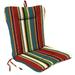 Jordan Manufacturing 38 x 21 Covert Sonoma Multicolor Stripe Rectangular Outdoor Chair Cushion with Ties and Hanger Loop