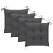 Anself 4 Piece Garden Chair Cushions Fabric Soft Seat Pad Cushion Anthracite for Outdoor Indoor Chair 19.7 x 19.7 x 2.8 Inches (L x W x T)