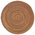 Colonial Mills 3 x 3 Orange and Red Handcrafted Round Outdoor Area Throw Rug