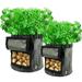 Hododo Planting Potato Grow Bags Waterproof PE Gardening Vegetable Planter 3/5/7/10 Gallon