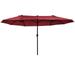 Outsunny Extra Large ft Patio Umbrella 7.9 ft x 15 ft Wine Red