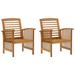 Patio Chairs 2 pcs Solid Acacia Wood