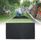 Yosoo BBQ Gas Grill Splatter Mat Fireproof Heat BBQ Gas Grill Splatter Mat Backyard Outdoor Gas Grill Floor Mat Protective Rug