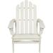 Shine Company Marina II Solid Wood Adirondack Folding Chair Eggshell White