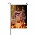 ABPHQTO Christmas Interior Xmas Tree Fireplace Light Home Outdoor Garden Flag House Banner Size 12x18 Inch