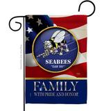 Breeze Decor G158615-BO 13 x 18.5 in. US Seabees Family Honor Garden Flag with Armed Forces Navy Double-Sided Decorative Vertical House Decoration Banner Yard Gift