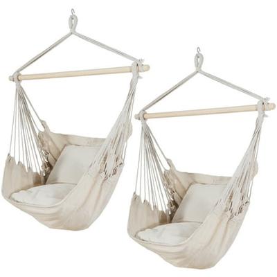 Portable Hammock Bed Hanging Rope Chair Porch Swing Seat Garden Outdoor Camping 