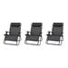 Four Seasons Courtyard Sunny Isles XL Zero Gravity Chair Black (3 Pack)