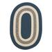 Colonial Mills 6 x 9 Blue and White Braided Oval Area Throw Rug